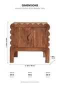 BEDSIDE TABLES Miramar Acacia Wood Bedside Table