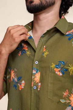 SHIRTS Mirror Garden Resort Shirt (Moss Green)