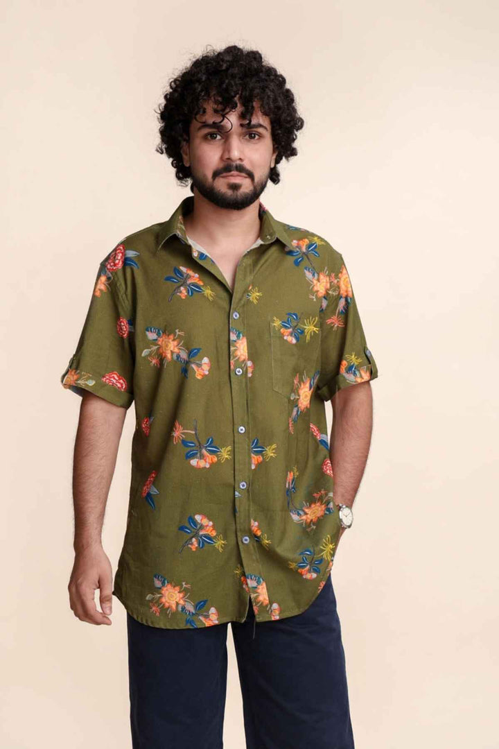 SHIRTS Mirror Garden Resort Shirt (Moss Green)