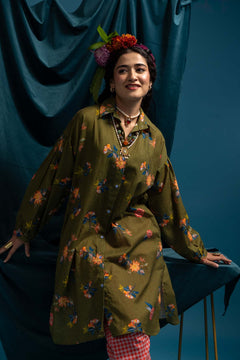 Mirror Garden Melaka Tunic (Moss Green)