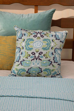 PRINT & PATTERN CUSHIONS Gypsy Rose Misty Blue Cushion Cover (46 X 46 Cm)