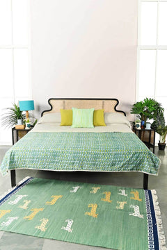 BEDS Mod Teak Wood And Wicker Bed