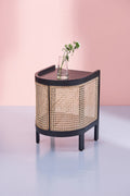 BEDSIDE TABLES Mod Wicker Bedside Table (Teak Wood And Wicker)