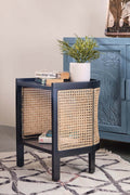 BEDSIDE TABLES Mod Wicker Bedside Table (Teak Wood And Wicker)