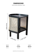 BEDSIDE TABLES Mod Wicker Bedside Table (Teak Wood And Wicker)