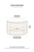 LAMPSHADES Solid Fabric Extra Large Drum Lampshade (Mustard)