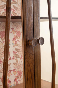 CABINETS Mystery Teak Wood And Glass Cabinet