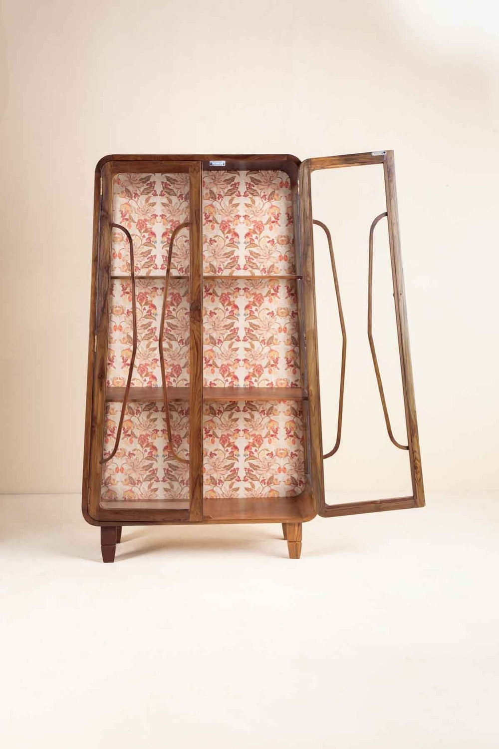CABINETS Mystery Teak Wood And Glass Cabinet