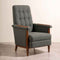 Nabu Accent Chair in Code Shadow Plum Green Fabric