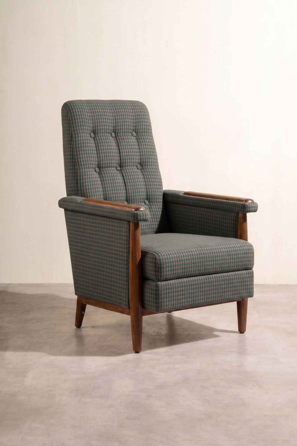 Upholstered Bundle Nabu Accent Chair in Code Shadow Plum Green Fabric