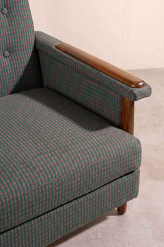Upholstered Bundle Nabu Accent Chair in Code Shadow Plum Green Fabric