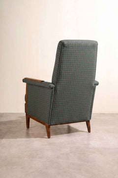 Upholstered Bundle Nabu Accent Chair in Code Shadow Plum Green Fabric