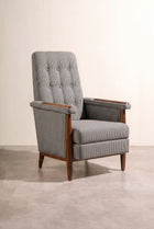 Nabu Accent Chair in Nilgiri Black and White Fabric