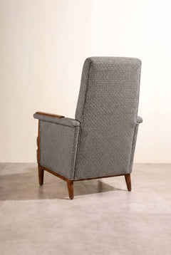 Upholstered Bundle Nabu Accent Chair in Nilgiri Black and White Fabric