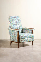 Nabu Accent Chair in Gypsy Rose Blue Fabric