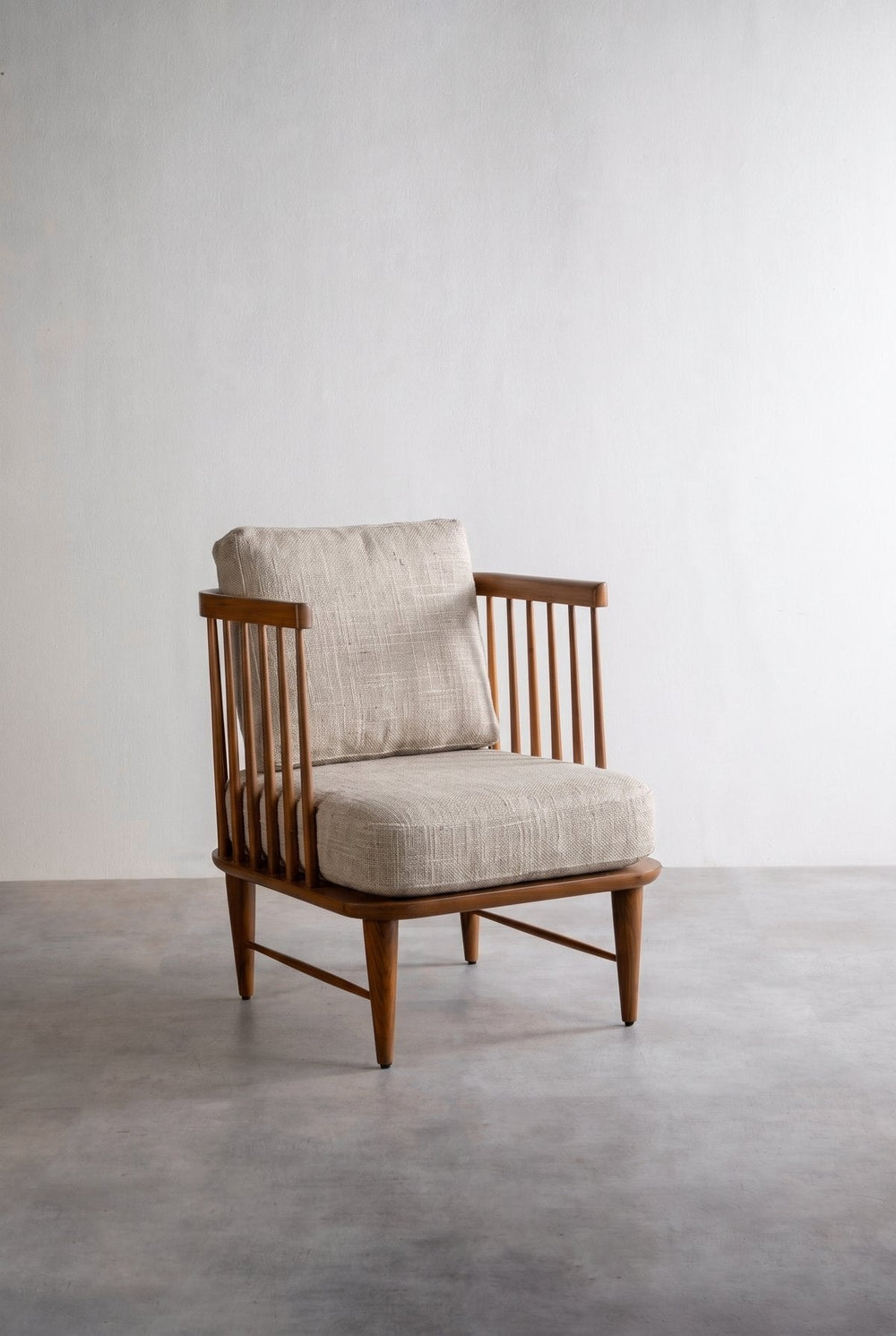 Nara Accent Chair in Raffia Ecru Fabric