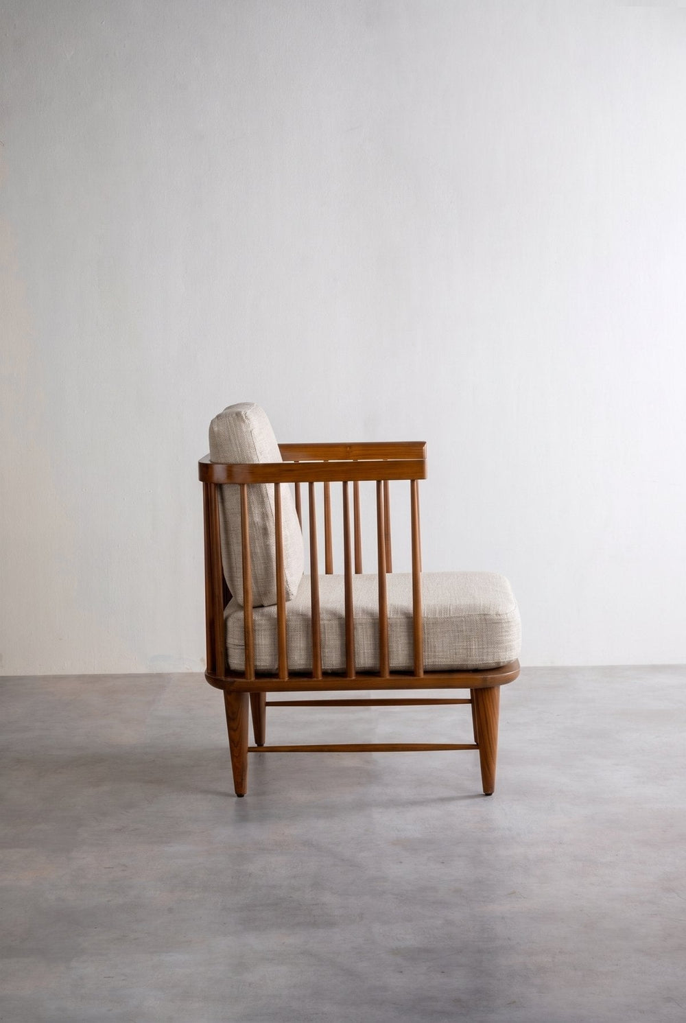 Nara Accent Chair in Raffia Ecru Fabric