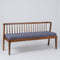 Nara Bench in Code Shadow Plum Blue Fabric