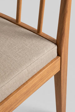 Upholstered Bundle Nara Bench in Cornstalk Fabric