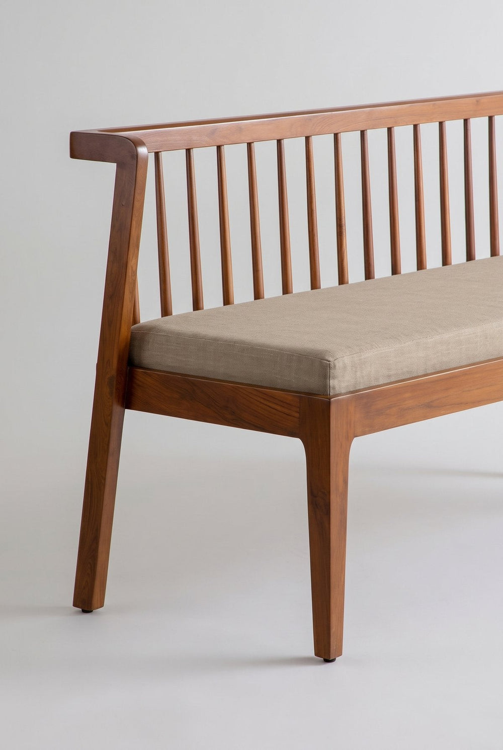 Upholstered Bundle Nara Bench in Cornstalk Fabric