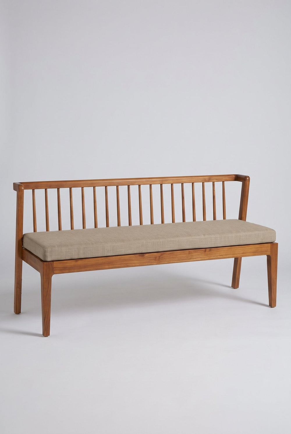 Upholstered Bundle Nara Bench in Cornstalk Fabric