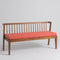 Nara Bench in Raffia Red Pepper Fabric