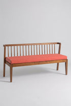 Nara Bench in Raffia Red Pepper Fabric