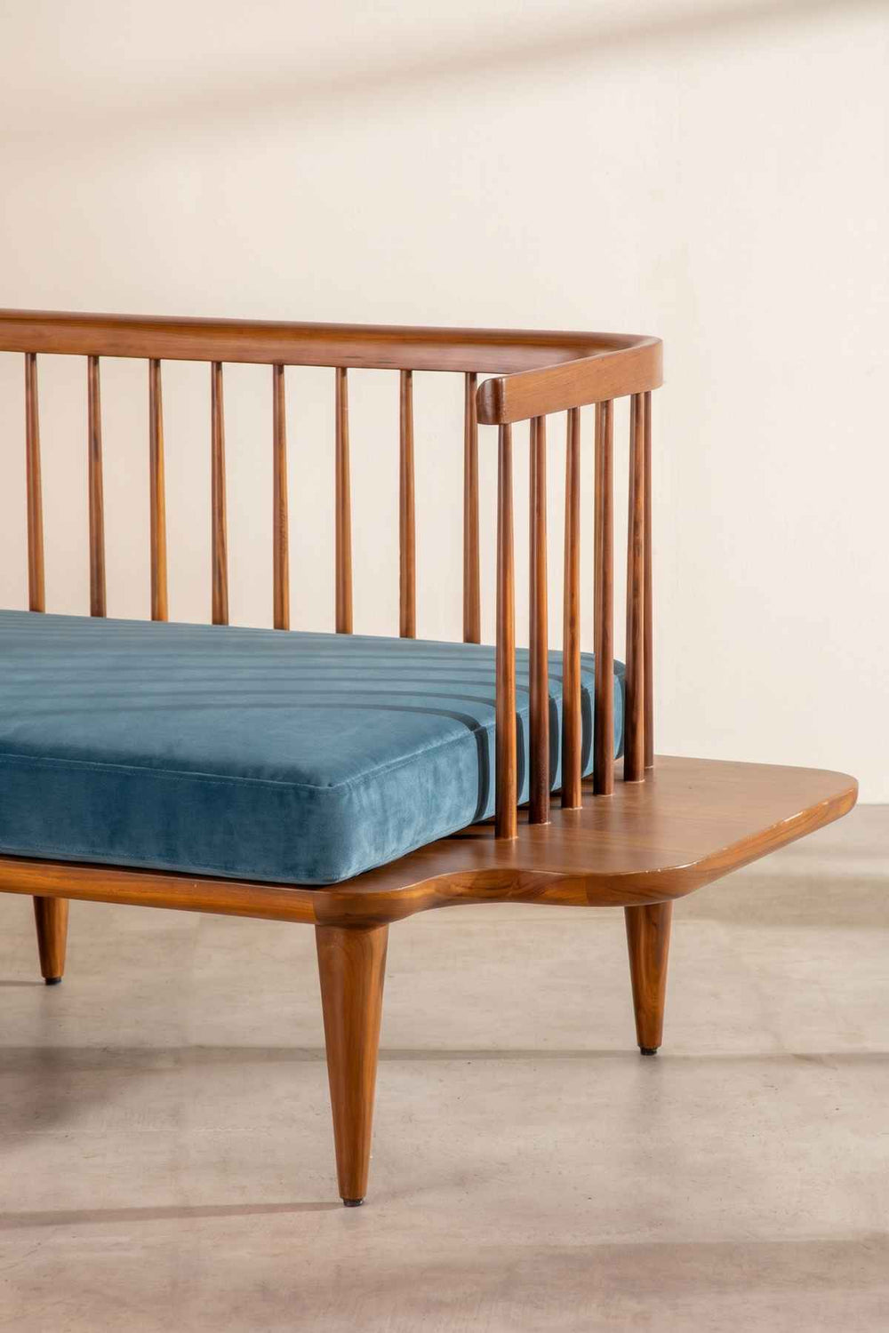 Upholstered Bundle Nara Sofa in Indigo Velvet Fabric