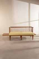 Nara Sofa in Solid Twisted Herbal Green Fabric