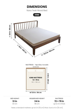 BEDS Nara Teak Wood Bed