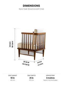 ARMCHAIRS & ACCENTS Nara Teak Wood Accent Chair