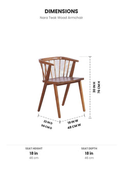 ARMCHAIRS & ACCENTS Nara Teak Wood Armchair