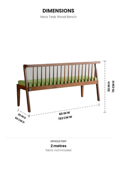 BENCHES Nara Teak Wood Bench