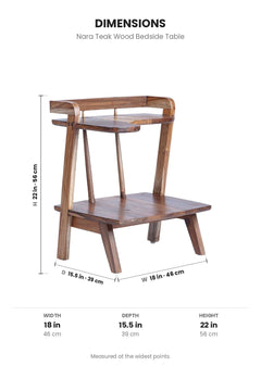 BEDSIDE TABLES Nara Teak Wood Bedside Table