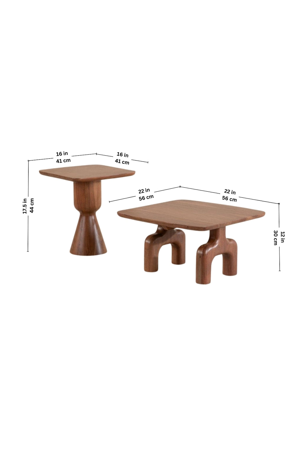 COFFEE TABLES Senhur Acacia Wood Nested Coffee Table Set