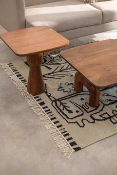COFFEE TABLES Senhur Acacia Wood Nested Coffee Table Set