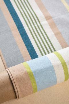 SWATCHES Neu Happy Striper Tropical Green Patterned Upholstery Fabric Swatch
