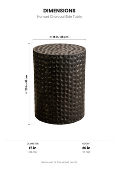 SIDE TABLES Nomad Charcoal Side Table