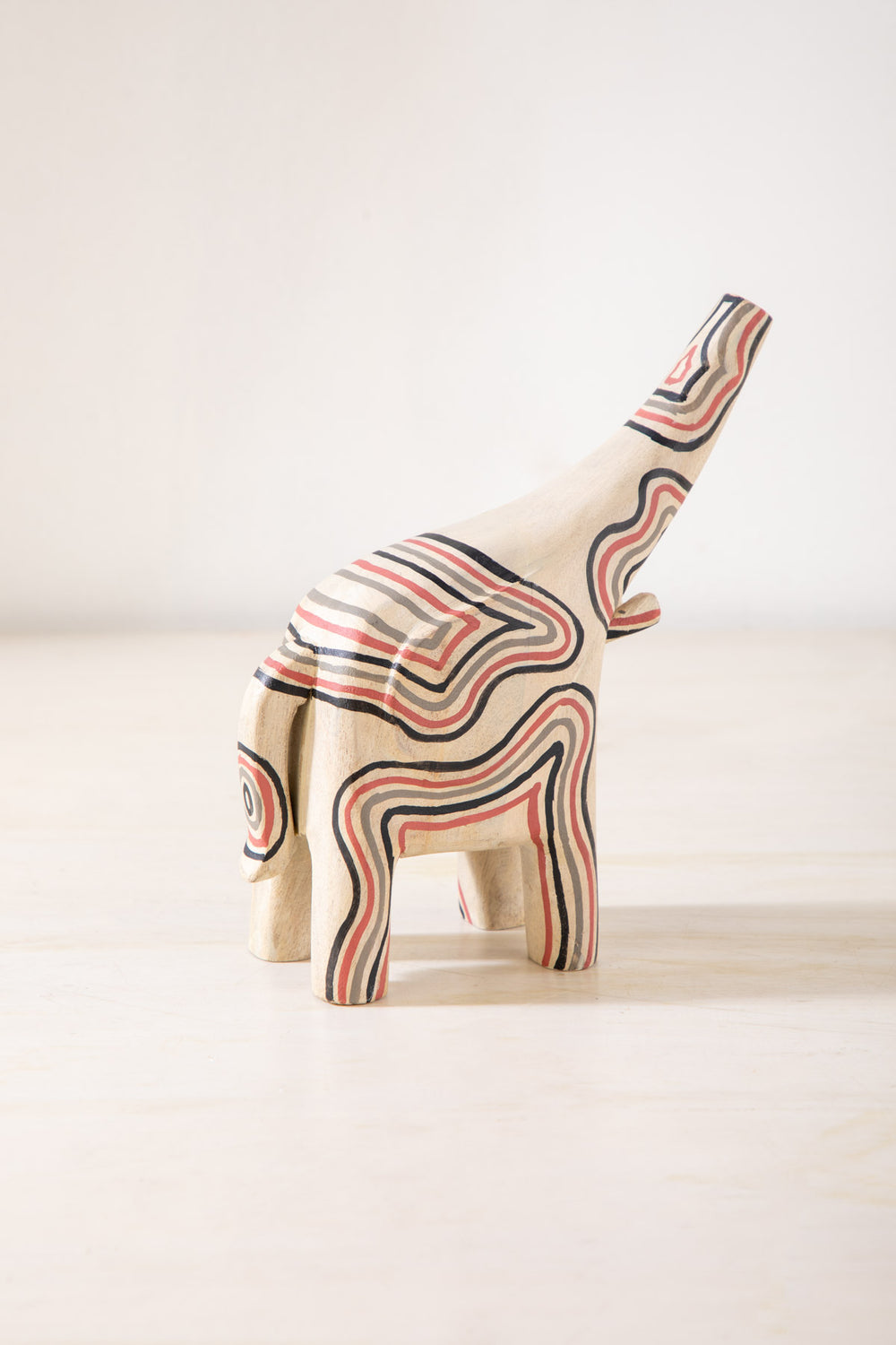 FIGURINES Nomad Trumpeter Mango Wood Figurine (Washed White)