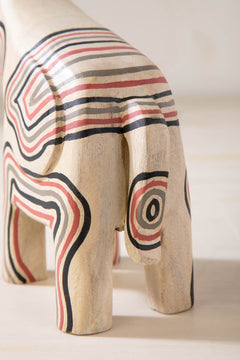 FIGURINES Nomad Trumpeter Mango Wood Figurine (Washed White)