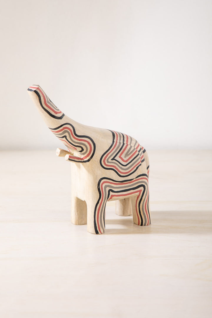 FIGURINES Nomad Trumpeter Mango Wood Figurine (Washed White)