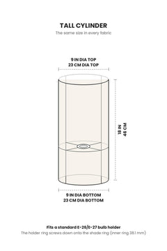 LAMPSHADES Loose Weave Tall Lampshade (Off White)