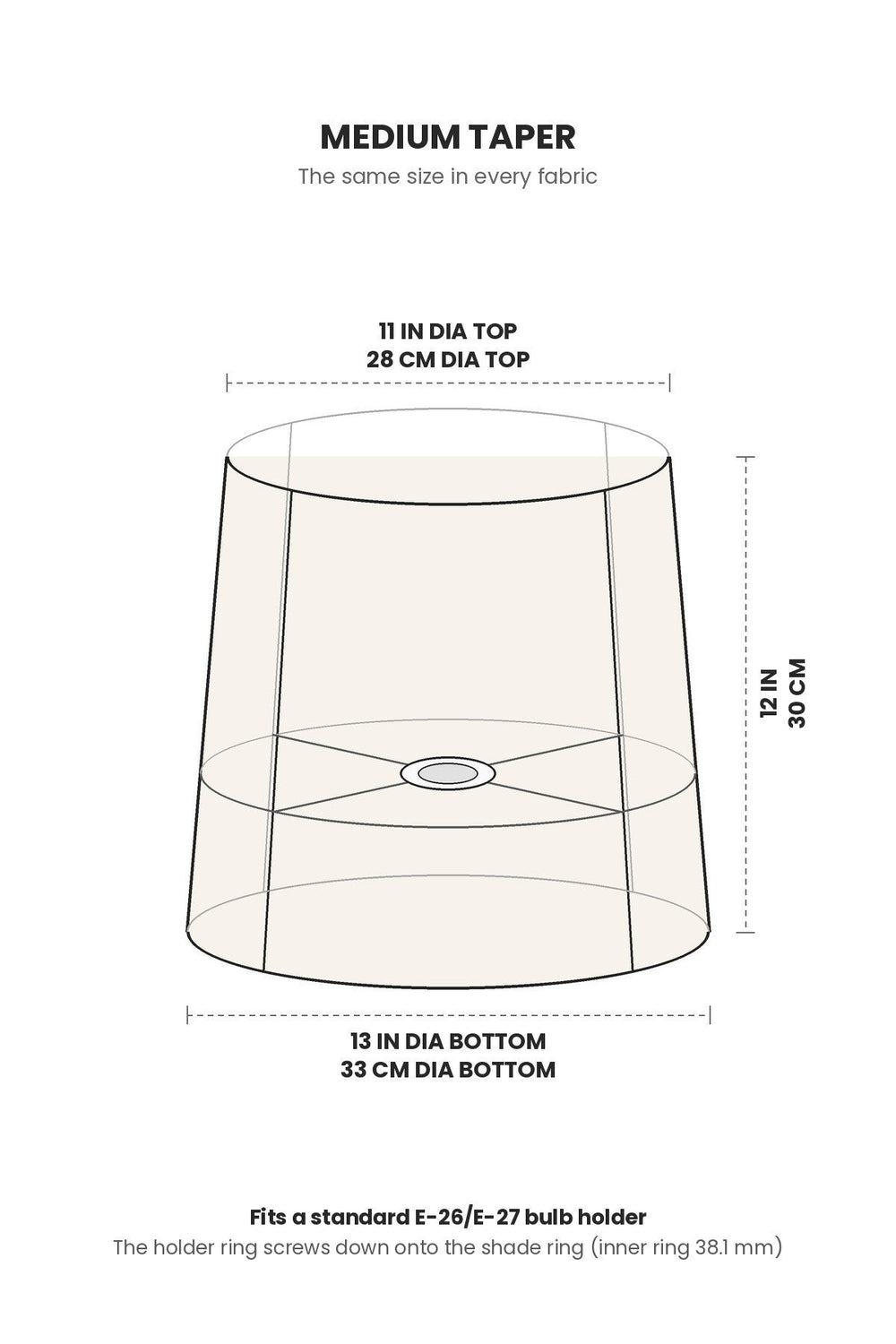 LAMPSHADES Akshaya Medium Taper Lampshade (Olive Green)