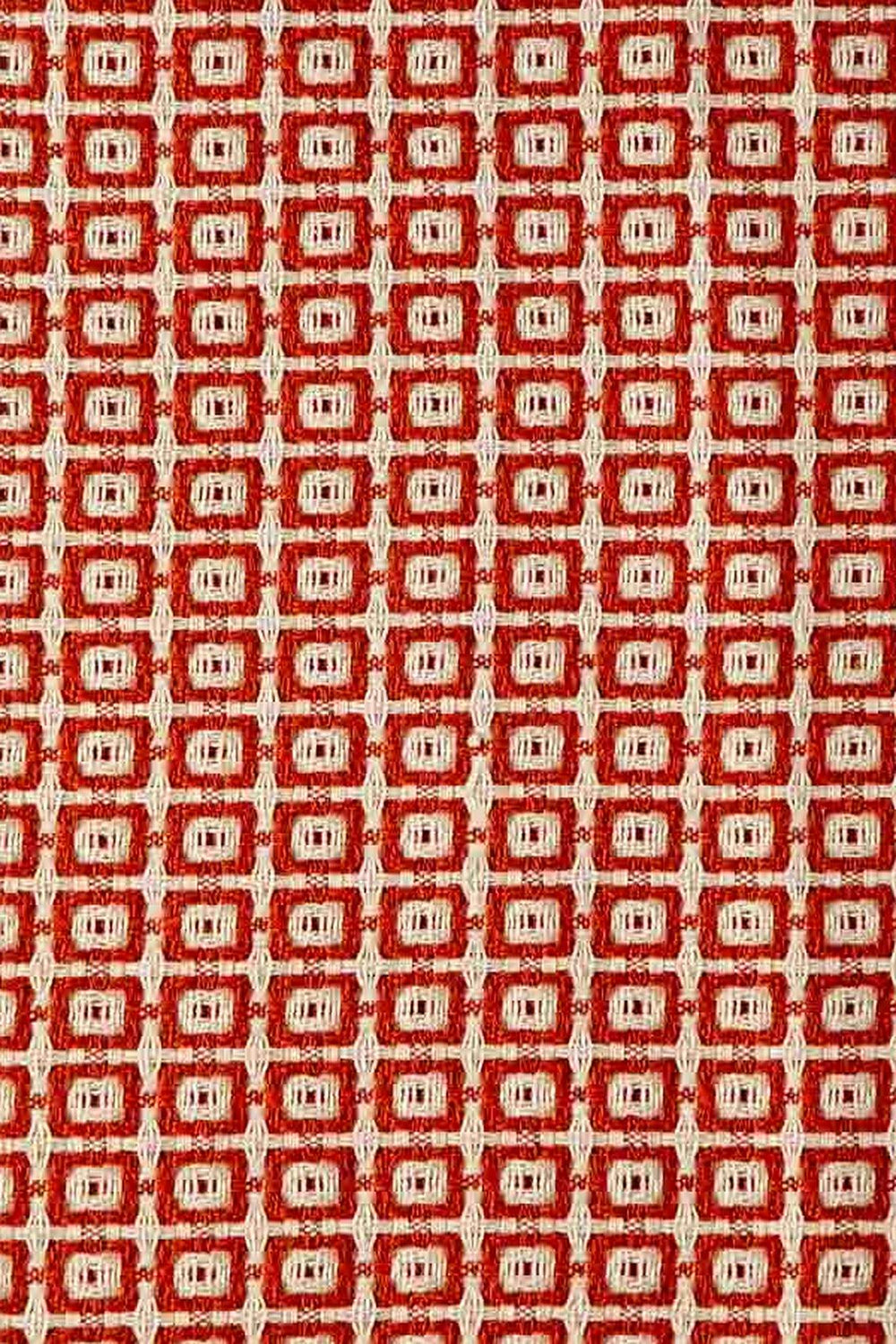 PRINT & PATTERN UPHOLSTERY FABRICS Ooty Geo Patterned Upholstery Fabric (Red Earth)