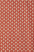 PRINT & PATTERN UPHOLSTERY FABRICS Ooty Geo Patterned Upholstery Fabric (Red Earth)