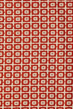 PRINT & PATTERN UPHOLSTERY FABRICS Ooty Geo Patterned Upholstery Fabric (Red Earth)
