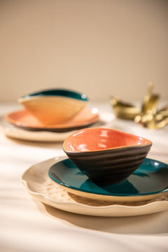 SIDE PLATES Solaire Orange Ceramic Side Plate