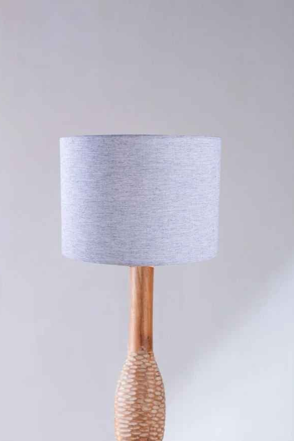 Lighting Bundle Orbit Floor Lamp with Solid Drum Lampshade (Blue)