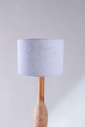 Lighting Bundle Orbit Floor Lamp with Solid Drum Lampshade (Blue)