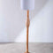 Orbit Floor Lamp with Solid Drum Lampshade (Blue)